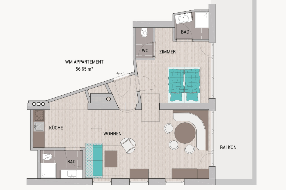 App1 appartement saalbach